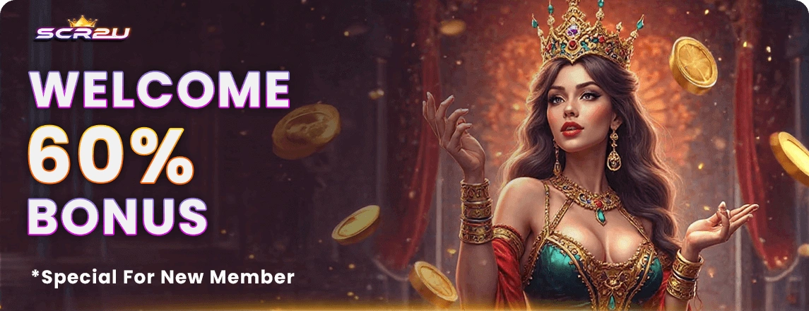 SCR2U Welcome Slot Bonus 60% Malaysia